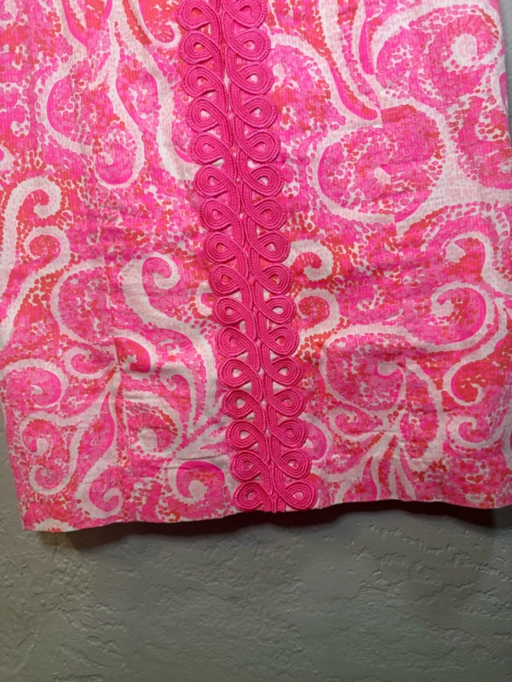Lilly Pulitzer Ryder Pink Pout PBJ Print Lace Front Shift Dress - Picture 4 of 9